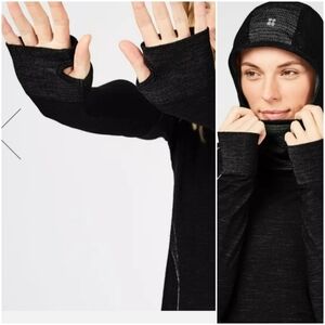 Sweaty Betty  Hooded Sweater 1/2 Zip Jacket Sz Small Thumbholes